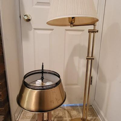 LOT 187F: Pair of Two Metal Lamps