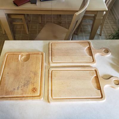 LOT 222K: Kitchen Cutting Boards, J.A. Henckels Wooden Knife Block with Assorted Knives, and More