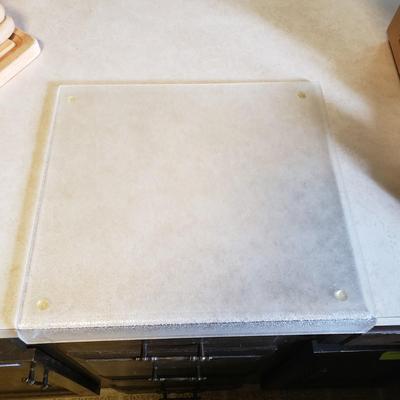 LOT 222K: Kitchen Cutting Boards, J.A. Henckels Wooden Knife Block with Assorted Knives, and More