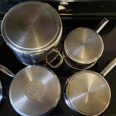 LOT 225K: Large Assortment of Pots and Pans; Cuisinart, Calphalon, and More