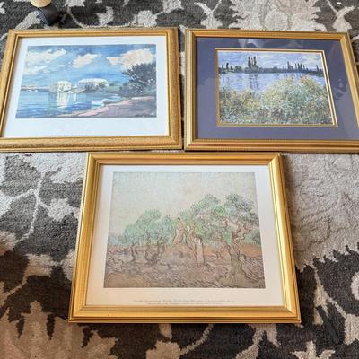 LOT 234F: Framed Art Prints: Van Gogh & Winslow Homer