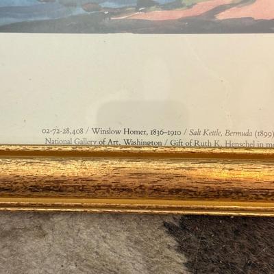 LOT 234F: Framed Art Prints: Van Gogh & Winslow Homer