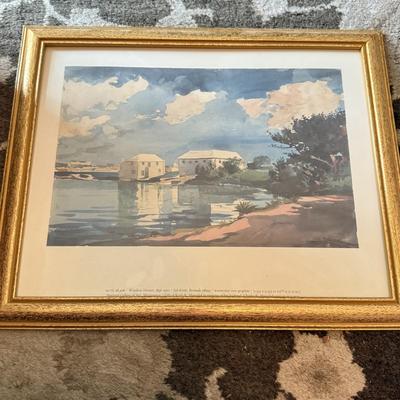 LOT 234F: Framed Art Prints: Van Gogh & Winslow Homer