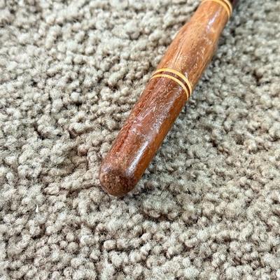 LOT 238F: Wooden Vintage Horse Head Cane & Iron Brander