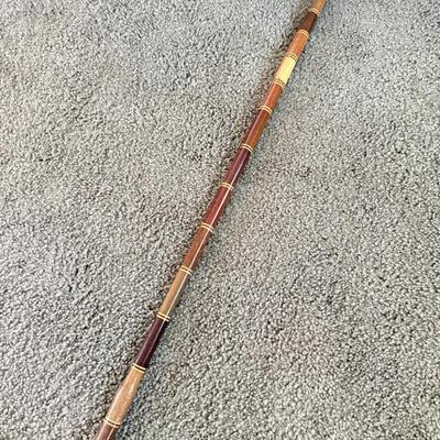 LOT 238F: Wooden Vintage Horse Head Cane & Iron Brander