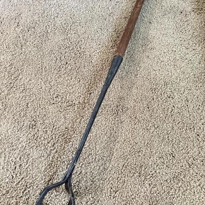 LOT 238F: Wooden Vintage Horse Head Cane & Iron Brander