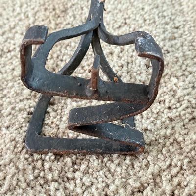 LOT 238F: Wooden Vintage Horse Head Cane & Iron Brander
