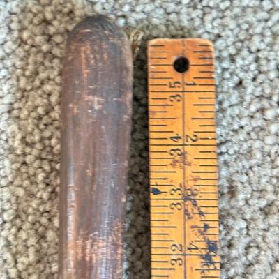 LOT 238F: Wooden Vintage Horse Head Cane & Iron Brander
