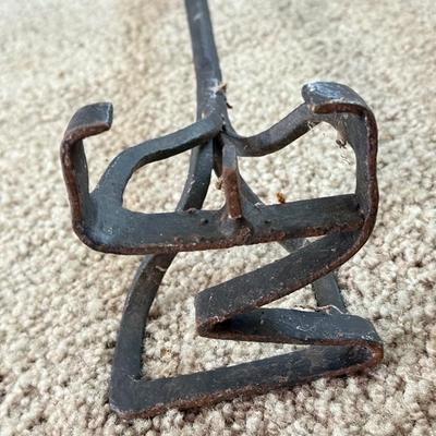 LOT 238F: Wooden Vintage Horse Head Cane & Iron Brander
