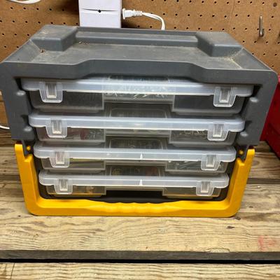 Plastic Organizer Boxes & Tote With Contents (SRF-MG)
