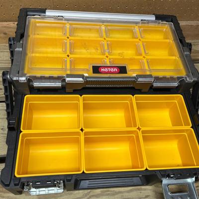 Plastic Organizer Boxes & Tote With Contents (SRF-MG)