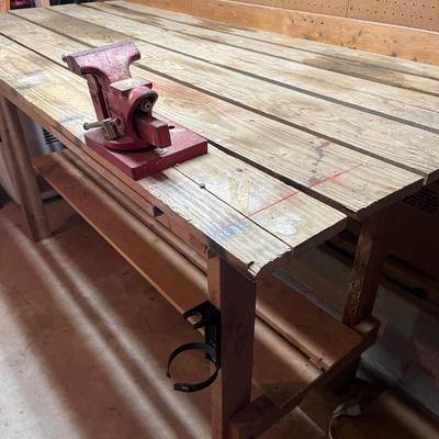 Wooden Work Bench With Vise (STF-MG)
