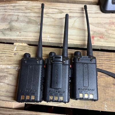 Three Baofeng Portable Two Way Radios, Scanner & Two Handheld CB Radios (SRF-MG)