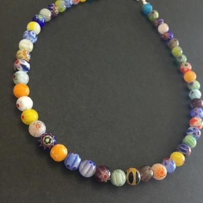Very cool vintage glass beaded necklace