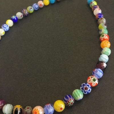 Very cool vintage glass beaded necklace