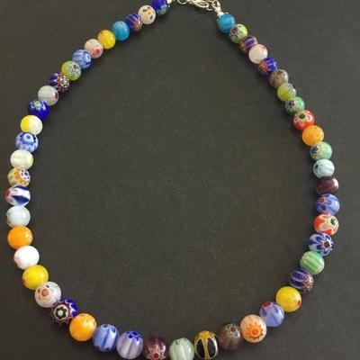 Very cool vintage glass beaded necklace