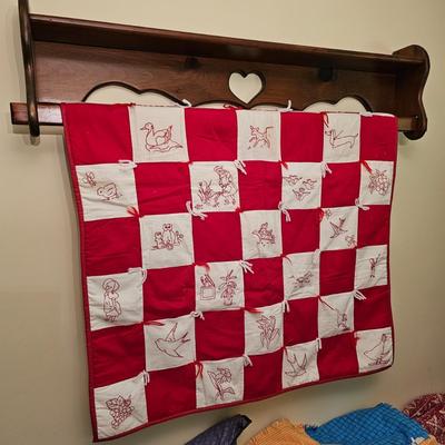 Assorted Quilts, Wall Hangers + Quilt Rack (GB1-JS)