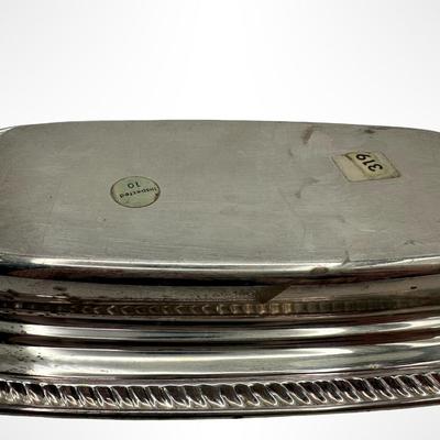 Set of 3 Silverplate Covered Butter Dishes with Glass Inserts