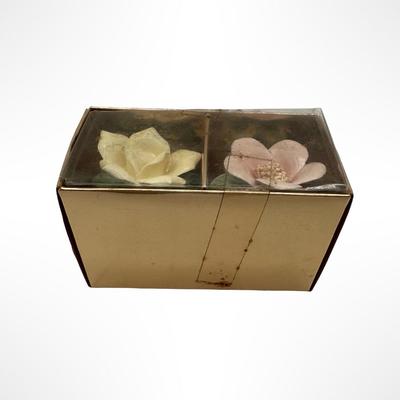 1983 Fitz and Floyd Handpainted Flower Salt & Pepper Shakers – In Original Box