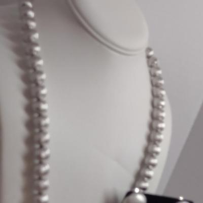 Monet Silver Tone Textured Finish Necklace, Bracelet, and Earring Set (#31)