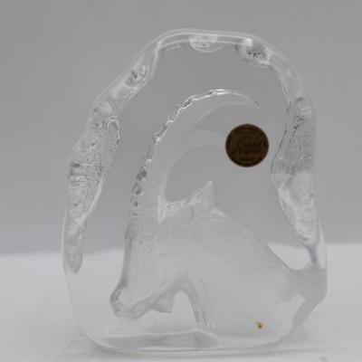 Cristal d'Arques Art Collection - Etched Mountain Goat