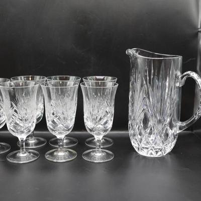 Gorham Crystal Iced Tea Glasses & Pitcher