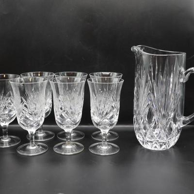 Gorham Crystal Iced Tea Glasses & Pitcher