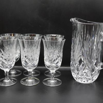 Gorham Crystal Iced Tea Glasses & Pitcher