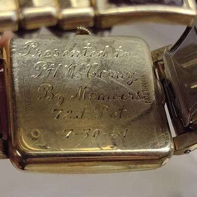 Vintage Hamilton Wrist Watch- 10 Karat Gold Filled (#35)