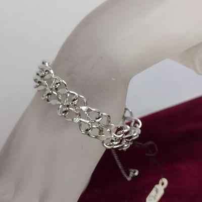 Sterling Silver Bracelet- Approx 7 1/4" Long- Approx Total Weight 24 Grams (#36)
