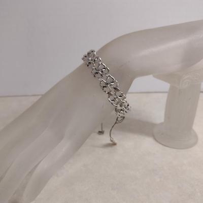 Sterling Silver Bracelet- Approx 7 1/4" Long- Approx Total Weight 24 Grams (#36)