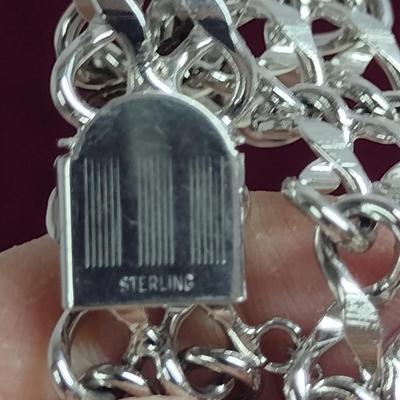 Sterling Silver Bracelet- Approx 7 1/4" Long- Approx Total Weight 24 Grams (#36)
