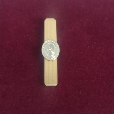 14 Karat Yellow and White Gold Money Clip with Diamond Accent- Total Approx Weight 14.3 Grams (#41)