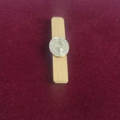 14 Karat Yellow and White Gold Money Clip with Diamond Accent- Total Approx Weight 14.3 Grams (#41)