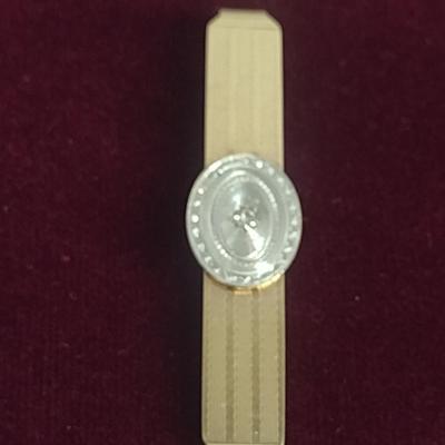 14 Karat Yellow and White Gold Money Clip with Diamond Accent- Total Approx Weight 14.3 Grams (#41)