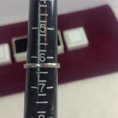 Pair of Sterling Silver and Stone Rings- Approx Total Weight 8.0 Grams (#42)