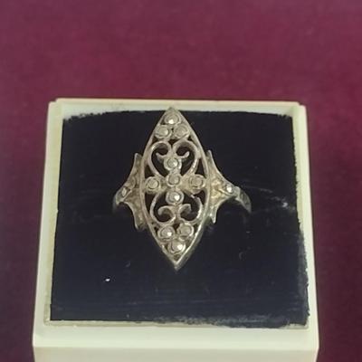 Pair of Sterling Silver and Stone Rings- Approx Total Weight 8.0 Grams (#42)