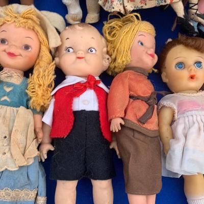 Vintage Dolls Lot - Most Rubber - Campbell Soup & More