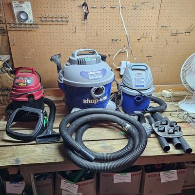 Trio of Shop Vac Vacuums (SRF-JS)