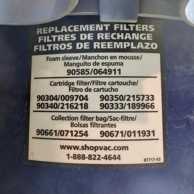 Trio of Shop Vac Vacuums (SRF-JS)