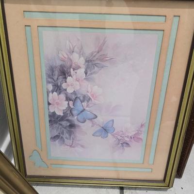 Framed floral art