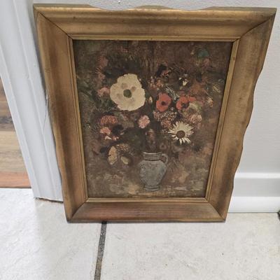 Framed floral art
