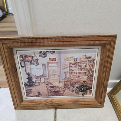 Wood framed clock