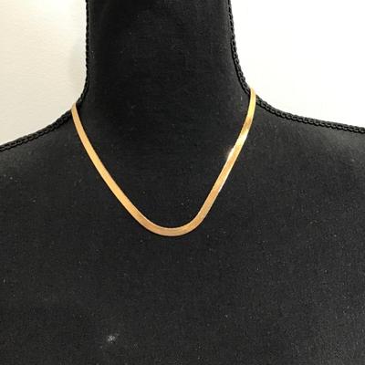 Sale Photo Thumbnail #138: Very nice gold tone, choker style necklace. Please see attached photos.