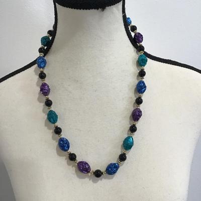 Sale Photo Thumbnail #154: Very nice multicolor fashion, statement necklace. Please see attached photos.
