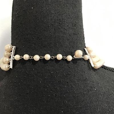 Sale Photo Thumbnail #162: Beautiful vintage, multi strand pearl necklace. Please see attached photos.