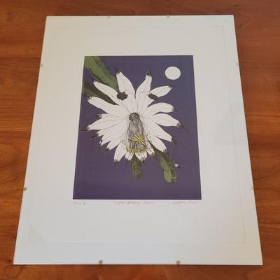 Peter Loewer "Night-Blooming Cereus" Pencil Signed Print (BR1-EL)