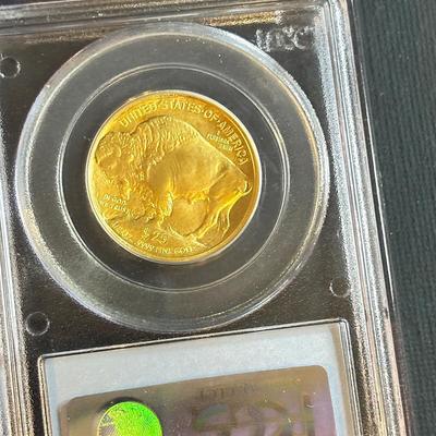 2008-W Burnished Gold Buffalo $25.00 Coin PCGS MS70 1/2 Ounce