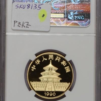 1990-P Gold Panda 1/2 oz. 50 Yuan NGC PF69 Ultra Cameo