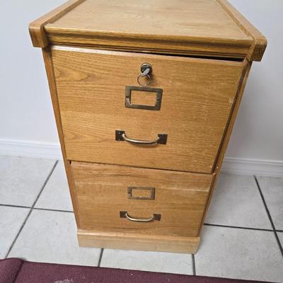 Wooden file cabinet